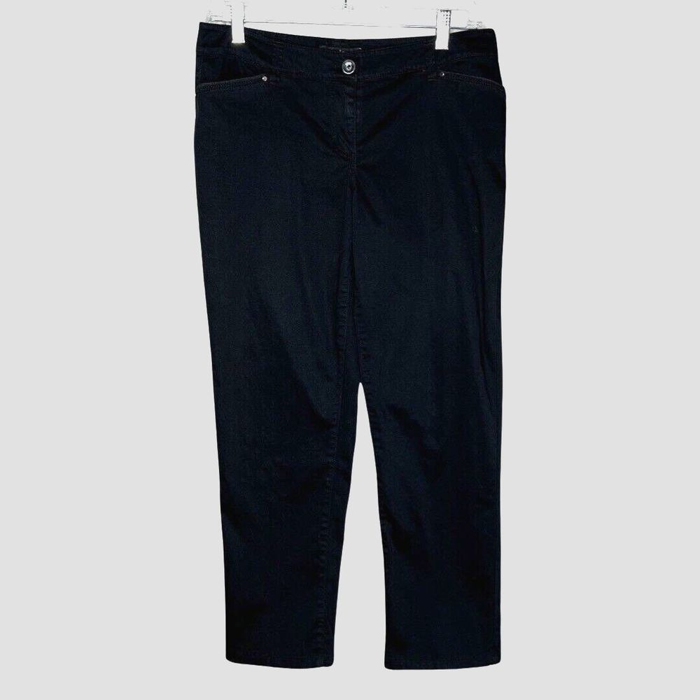 White House Black‎ Market Pants Women 6 Black Crop Leg Straight Workwear Career